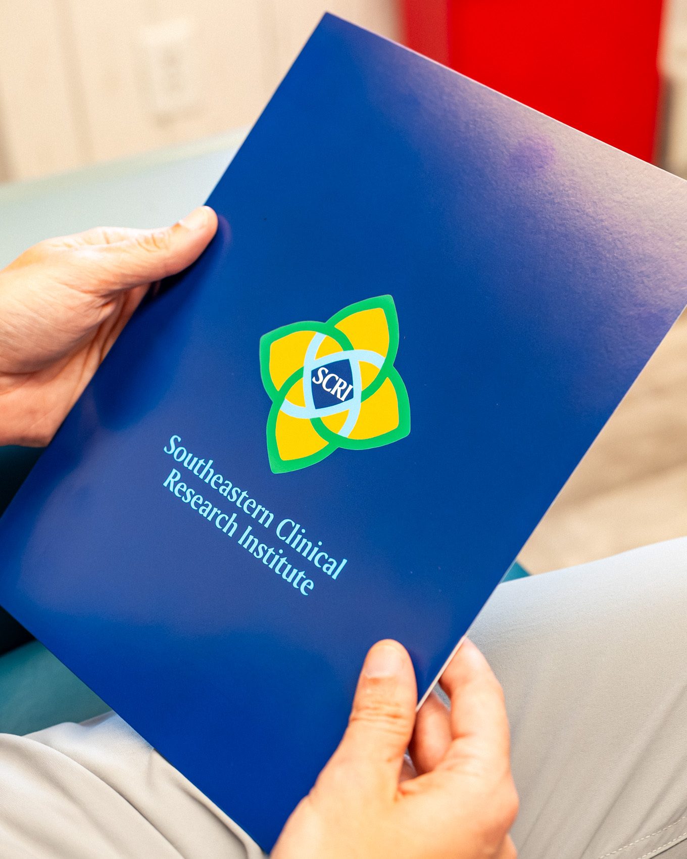 A study folder at Southeastern Clinical Research Institute